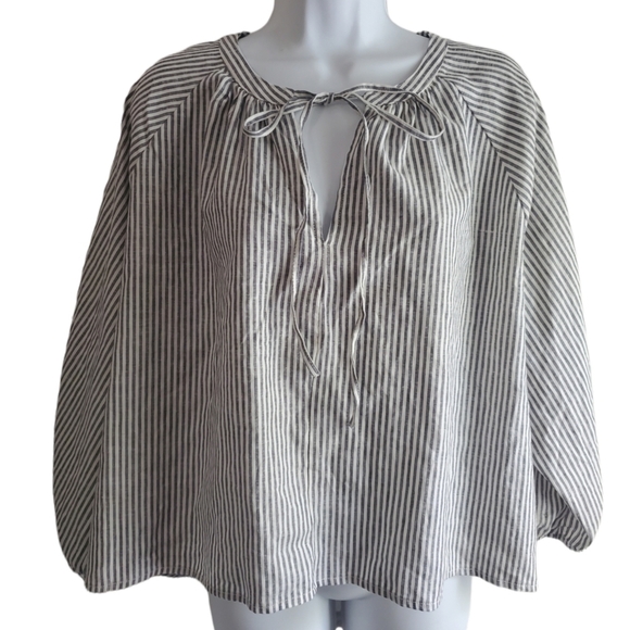 NEW A New Day Raglan Long Sleeve Tie-Front Top - Picture 3 of 14